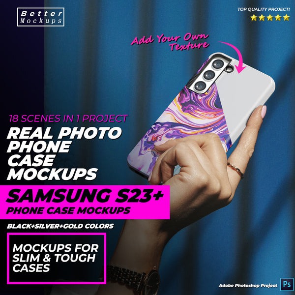 Real Photo Phone Case Mockups for Samsung S23