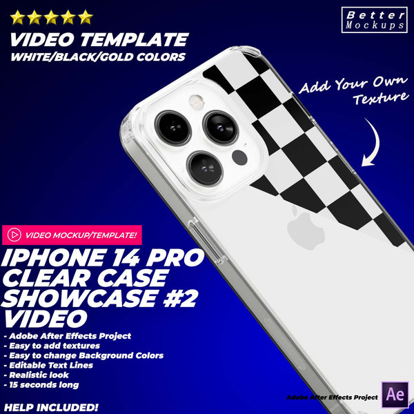 iPhone 14 Pro Clear TPU Transparent Case Video Showcase Mockup #2