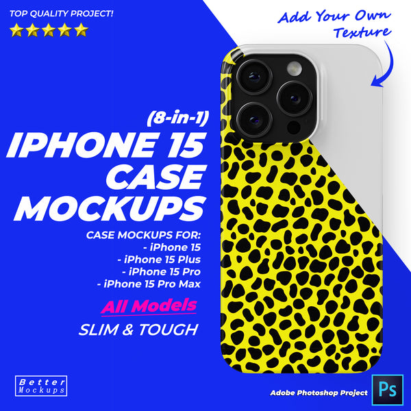 iPhone 15 Series Phone Case Mockups