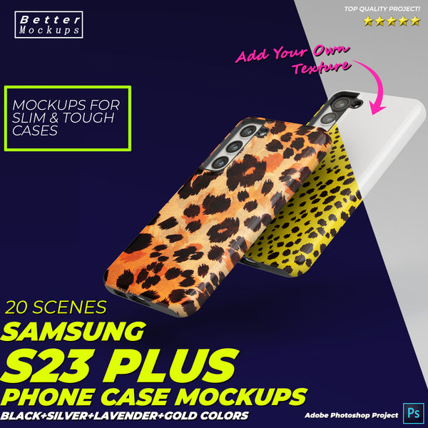 Samsung S23 Plus Tough & Snap Slim Cases Mockups
